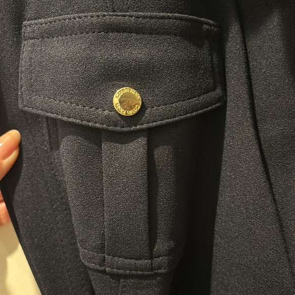 NWT Calvin Klein Navy Dress w/gold zippers (6) - Picture 7 of 7